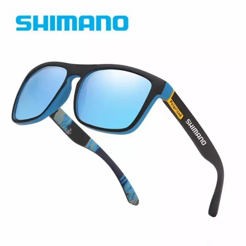 Shimano kacamata hitam terpolarisasi, kacamata hitam UV400 perlindungan untuk pria dan wanita, luar ruangan berburu memancing, berkendara, sepeda, kotak opsional