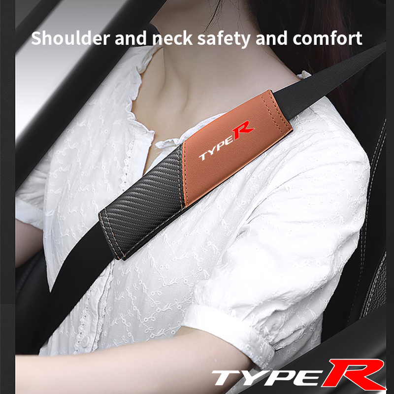 Funda para cinturón de seguridad de coche, accesorios interiores para Honda piezas, 1 TYPR-R