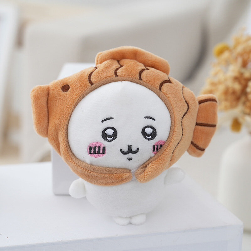 Chiikawa Sanrio Cross-dressing Doll Hello Kitty Chiikawa Self-mocking Bear portachiavi ciondolo decorazione regalo per bambini