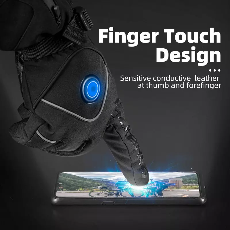 ROCKBROS ciepłe podgrzewane długie rękawiczki rękawice taktyczne elektryczne zimowe rękawice 3 Leves 4000mAh zasilany z baterii rękawice termiczne