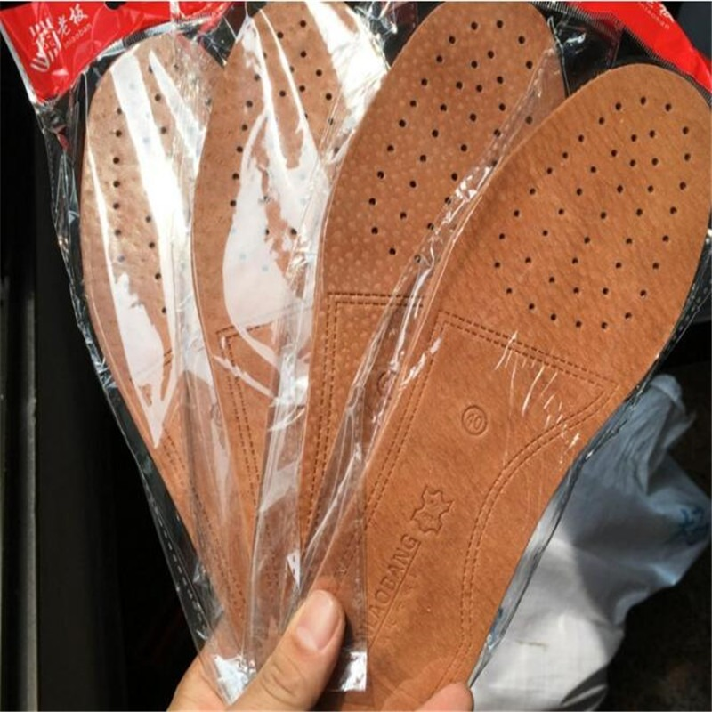 Heißer Verkauf ultra dünne atmungsaktive Deo Leder Einlegesohlen große Größe 36-44 absorbieren Schweiß Ersatz Innen sohlen Schuhe Einlegesohle Pads
