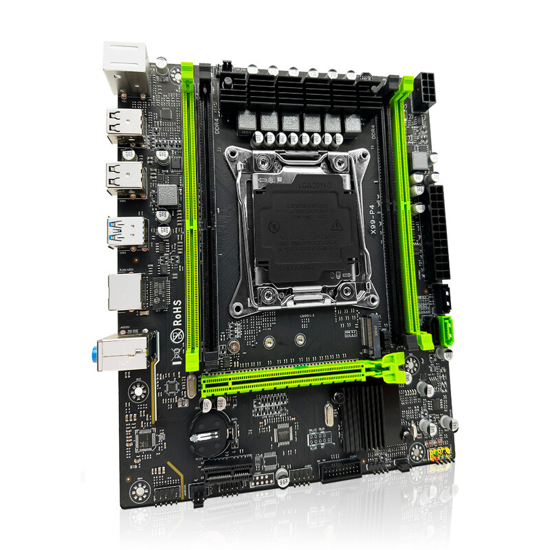 Комплект материнской платы ZSUS X99 P4 с Intel LGA2011-3 Xeon E5 2630 V4 CPU DDR4 16 Гб (1*16 Гб) 2133 МГц ОЗУ память NVME M.2 SATA