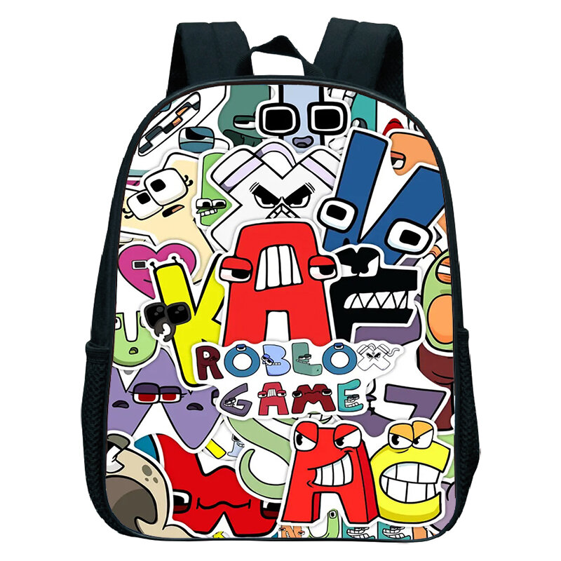 Ransel anak-anak ringan tas punggung alfabet untuk anak prasekolah laki-laki perempuan tas sekolah TK tas buku motif kartun