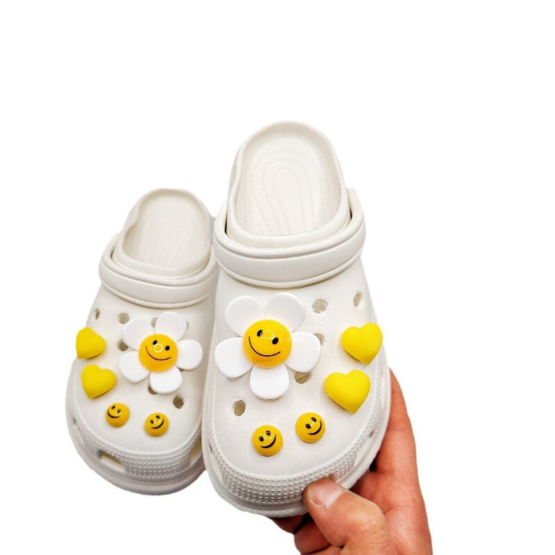 Accessori per scarpe per bambini accessori per scarpe di girasole scarpe di fiori decorazione con fibbia scarpa estiva Versatile sandali con fiori di scarpe