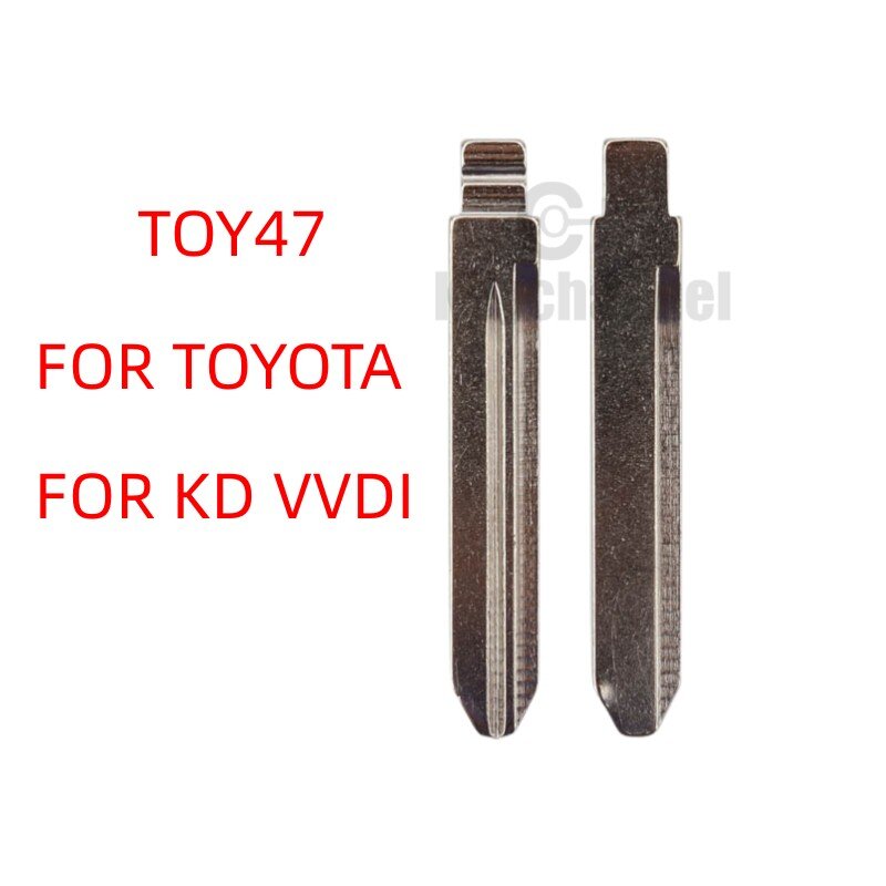 Llave de coche en blanco Universal KD VVDI, hoja de llave lateral diferente para KEYDIY Xhorse JMD remoto para Toyota, 15/20/30/50 piezas TOY47