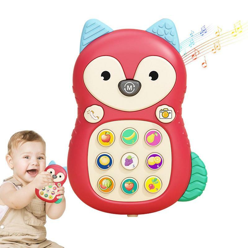 携帯電話のおもちゃかわいい電話おしゃぶりミュージカル音声おもちゃ音と光のインタラクティブ学習おもちゃ子供のためのクリスマスギフト