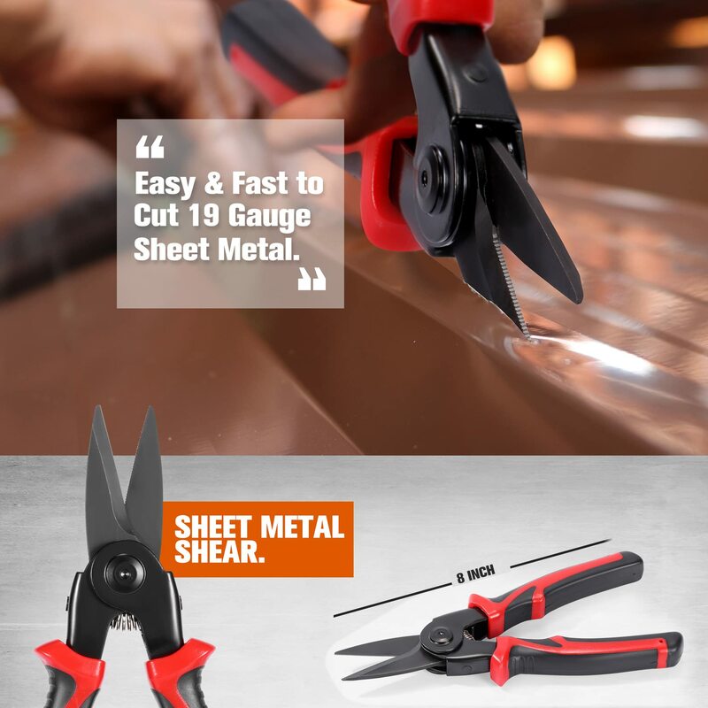 Versátil Tool Kit com Linesman Alicate, Wire Stripper, Ferramentas de Crimpagem, Sheet Metal Shear, Alicate Diagonal, 5 em 1