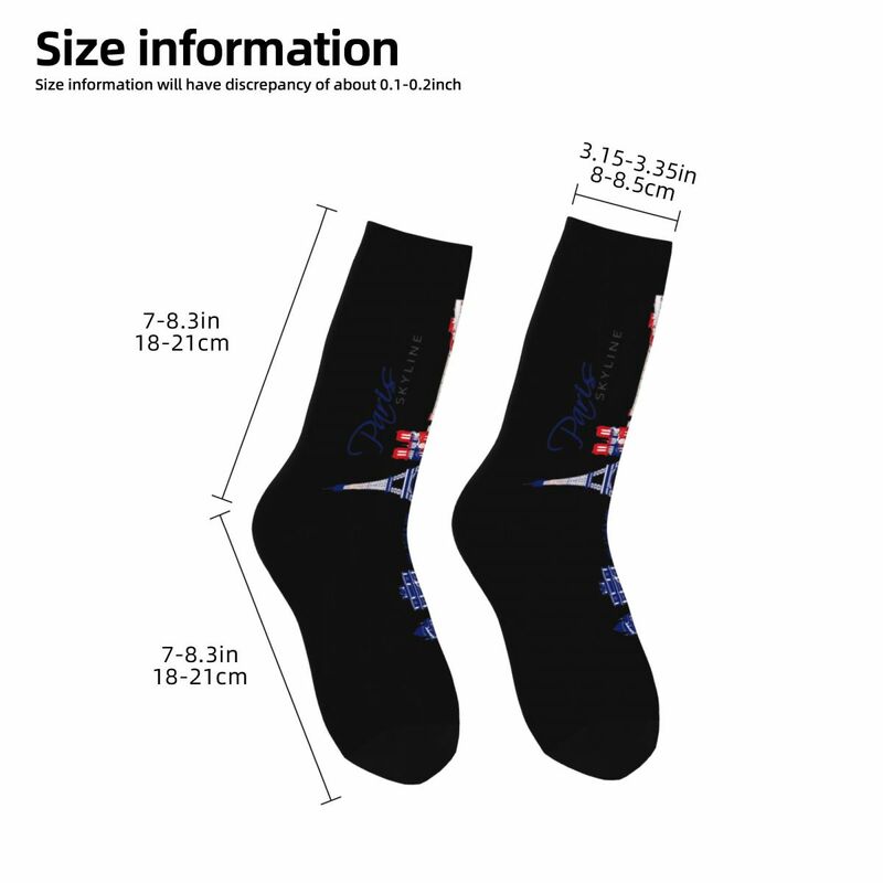 Носки унисекс с французским флагом Парижа, походные счастливые носки с 3D принтом, сумасшедшие носки в уличном стиле