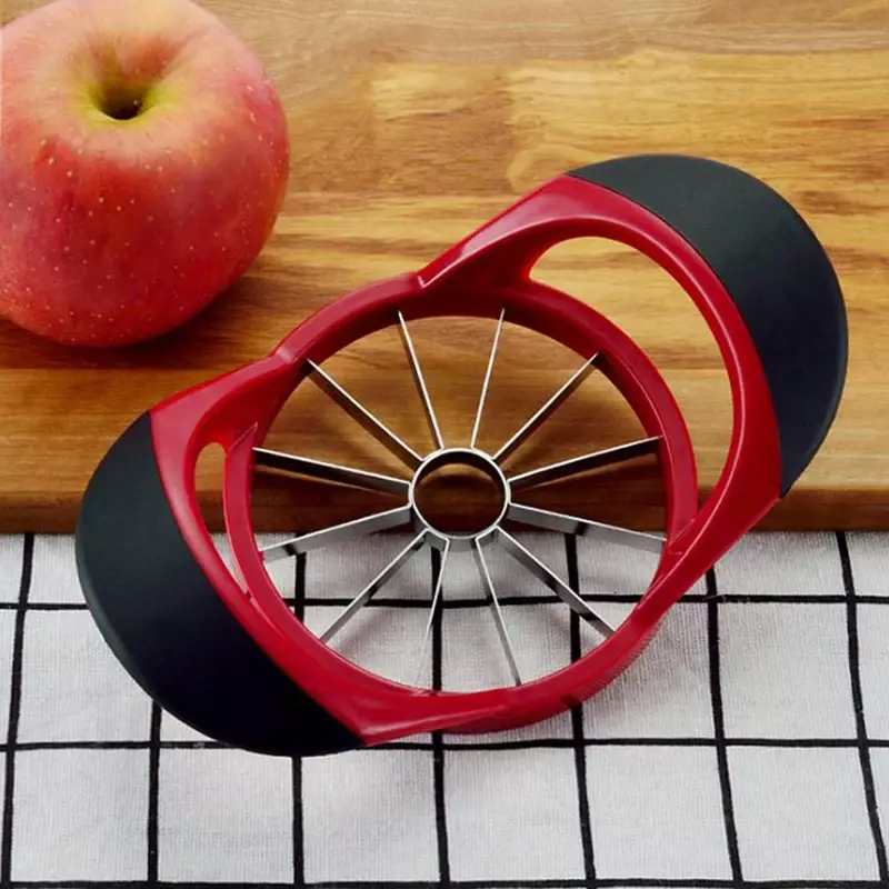 Apple Slicer Upgraded Version 12-Blade Large Pear Corer Stainless Steel Ultra-Sharp Apple Cutter Kitchen Tool