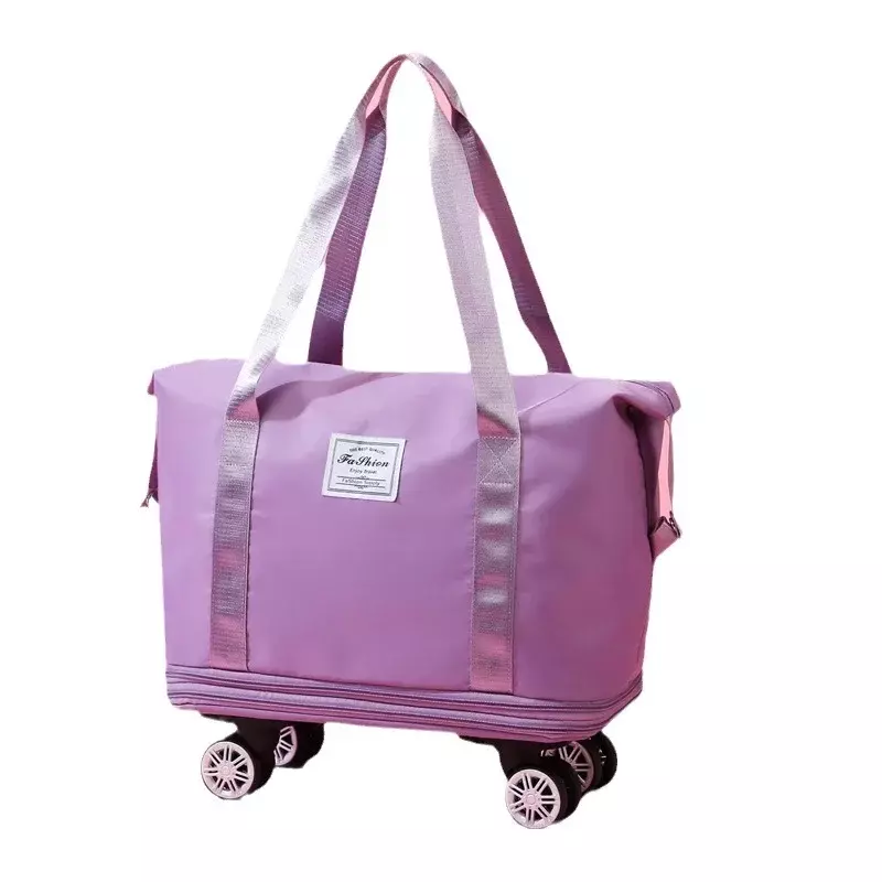 Bolsa de viaje plegable con asa de ruedas, bolsa de equipaje, bolsa de viaje multifunción, bolsa de viaje