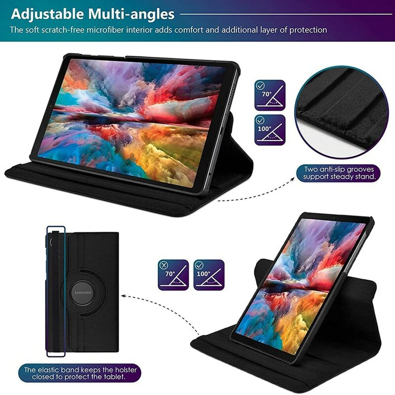 360 rotierende Tablet-Hülle für Samsung Galaxy Tab S7 Fe S8 S9 Fe plus 12,4 Zoll Flip Stand Abdeckung für Samsung Tab S8 S9 Ultra Case