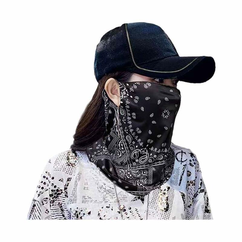 Maschera per la protezione solare con stampa di moda per uomo donna protezione solare estiva sciarpa per l'orecchio anti-uv sciarpe Bandana per sport all'aria aperta Hip Hop S4S7