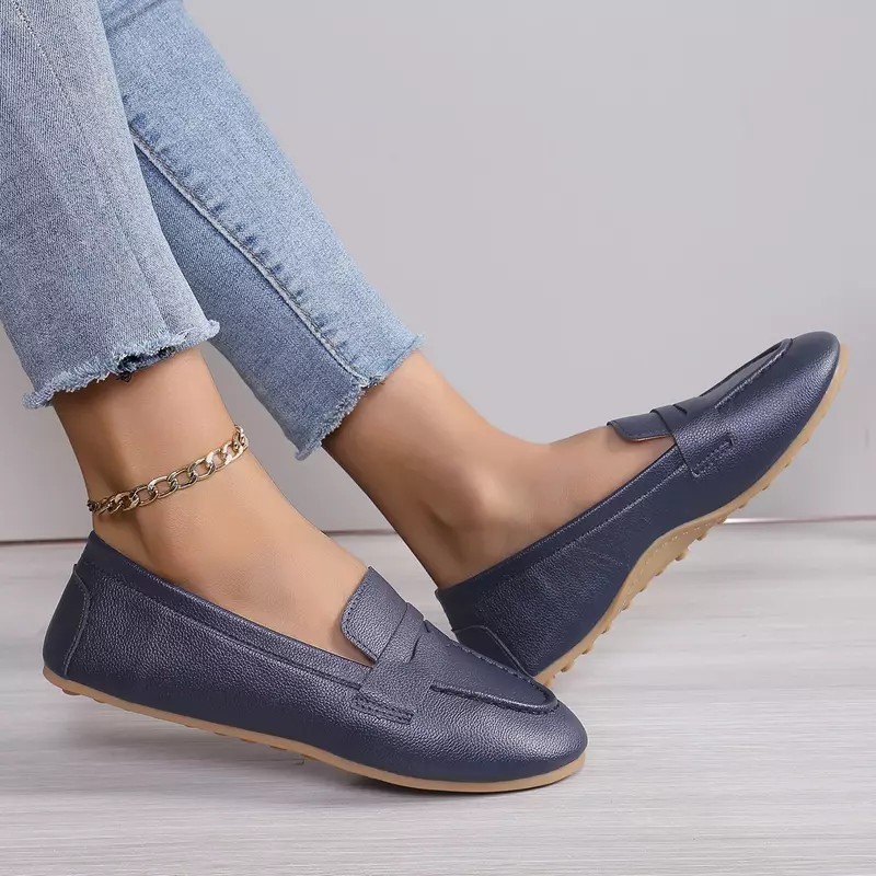 Shoes Women Summer Flats Women Fashion Breathable Walking Designer Shoes Loafers Luxury Woman Leathers Soft Sole Driving Shoes