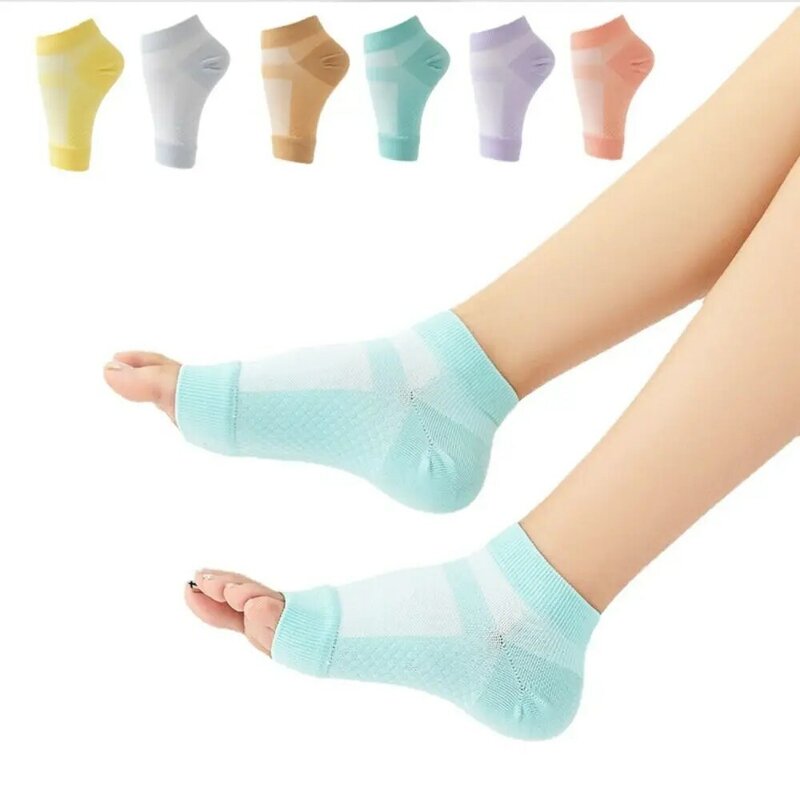 Calcetines de compresión antiagrietados para el cuidado de la piel, medias transpirables para el tobillo, para reparar los pies agrietados, Unisex