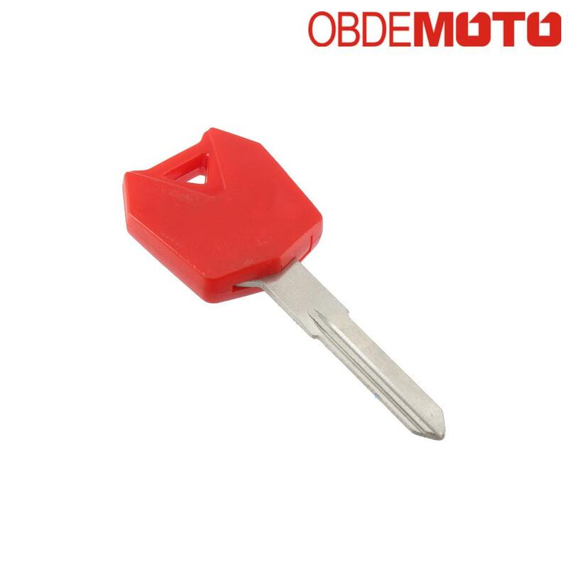New Blank Motorcycle Uncut Key Red Length 43mm for Kawasaki Motorbike Spare Part Replacement Accessory