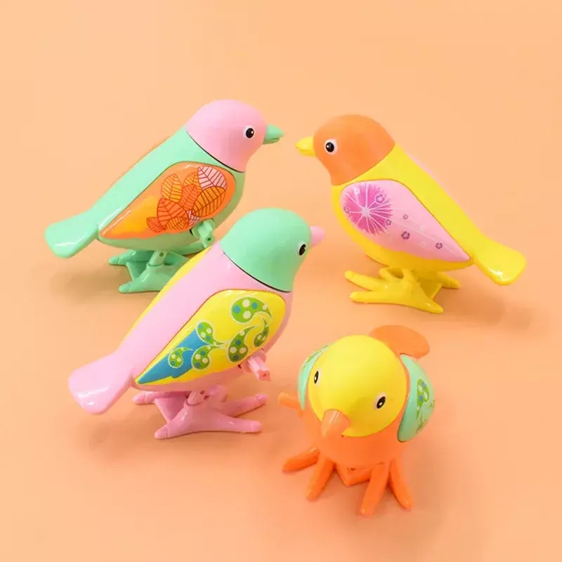 1 buah mainan jam anak-anak kartun kreatif mainan edukasi burung murai kecil melompat mainan edukasi permainan bayi hadiah lucu mainan Putar anak-anak