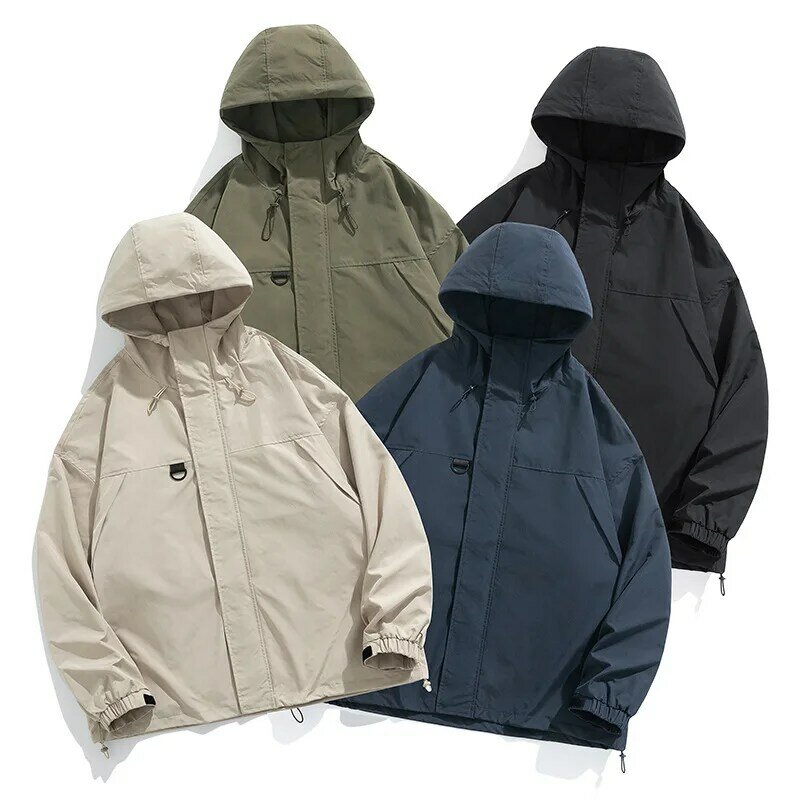 Мужские походные куртки для кемпинга, водонепроницаемая ветровка, Мужские осенне-весенние уличные куртки, тактическое пальто, Охотничья Мужская свободная одежда