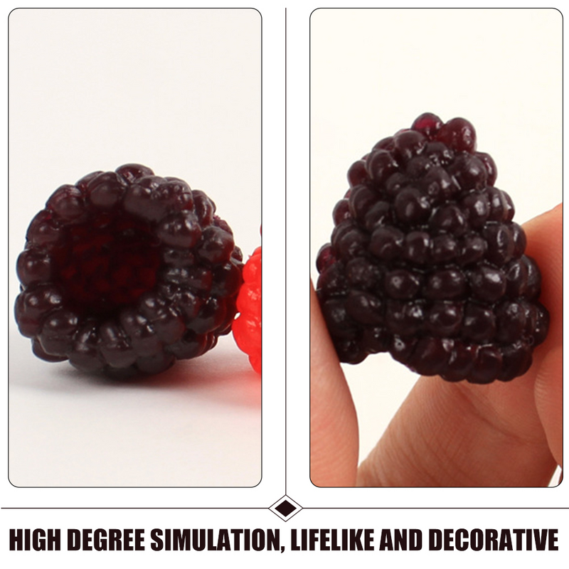 18 Pcs Artificial Fruit Decorative Simulated Models Wild Strawberries False Raspberry Pvc DIY Photo Prop Child