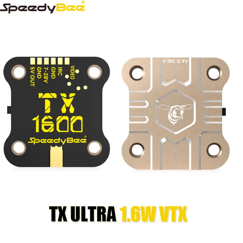 SpeedyBee TX ULTRA 5.8Ghz 1600mW 1.6W 48CH VTX nadajnik wideo PIT/25-1.6W przełączana obudowa CNC do drona wyścigowego RC FPV