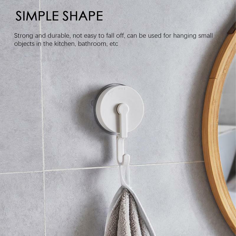 Strong Vacuum Suction Cup Hooks Punch-free Robe Hook Reusable Towel Holder For Kitchen Bathroom Home Accessories