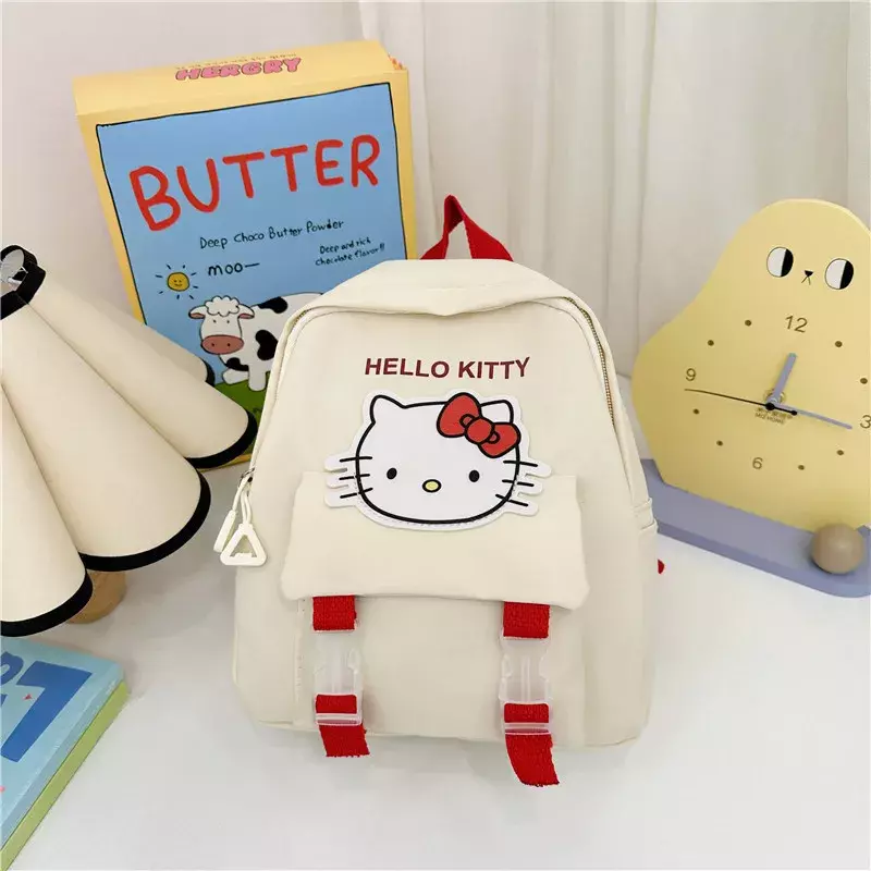 Sanrio-mochila escolar con estampado de dibujos animados para niños, morral escolar con estampado de Cinnamoroll, Babycinnamoroll, informal, M