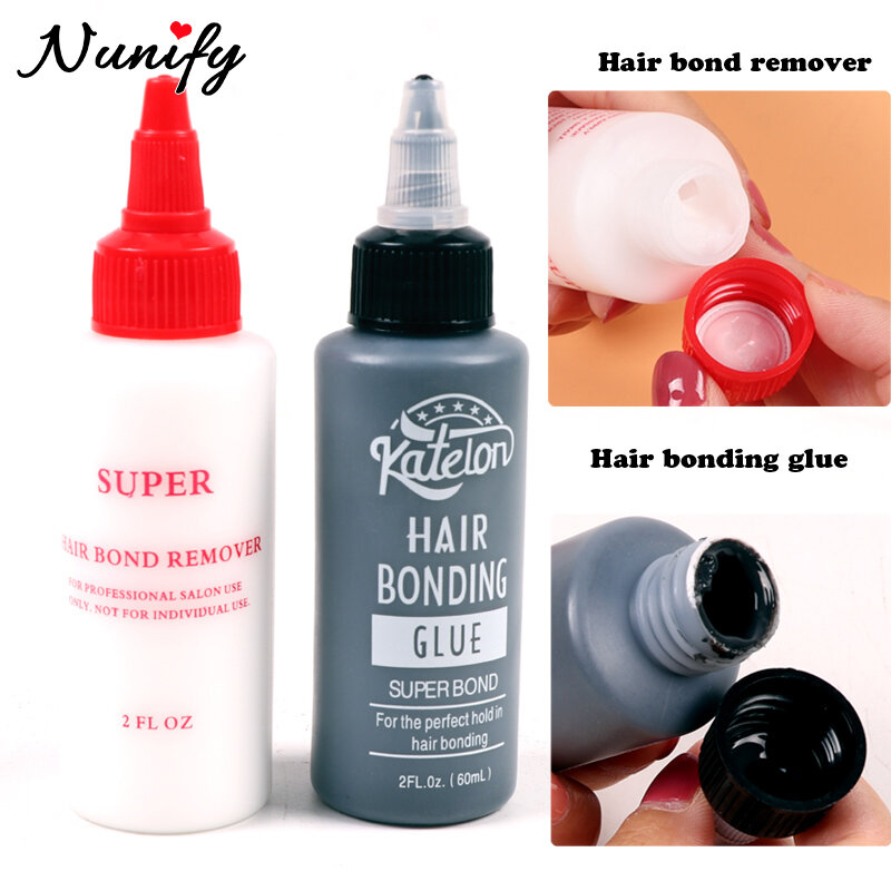 Super Hair Bond Remover professionale per Salon 1 Bottle Black Hair Weaving Bond Anti-fungo Hair Bonding Glue per fasci di capelli