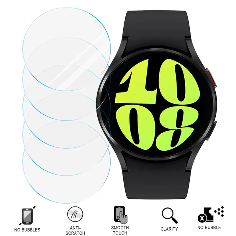 Tempered Glass For Samsung Galaxy Watch 6 Classic 40mm 44mm 47mm 43mm Accessories HD Clear Anti-Scratch Film Screen Protectors