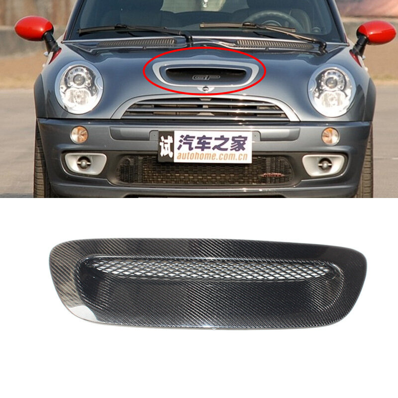 For Mini MINI R53 Carbon Fiber Modified Hood Air Vent Heat Dissipation Hole Air Vent Appearance Parts Car Accessories