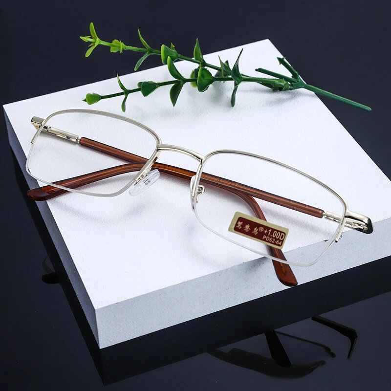 Męskie szklane okulary do czytania prezbiopic eyewear0,5 0.75 1.0 1.25 1.5 2.0 2.25 2.5 2.75 3.0 3.25 3.5 3.75 4.0 4.5 5.0 Unisex