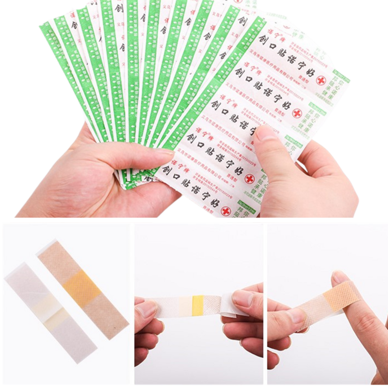 50pcs/pack First Aid Woundplast Breathable Medical Adhesive Bandage Wound Dressing Band Aid Plasters