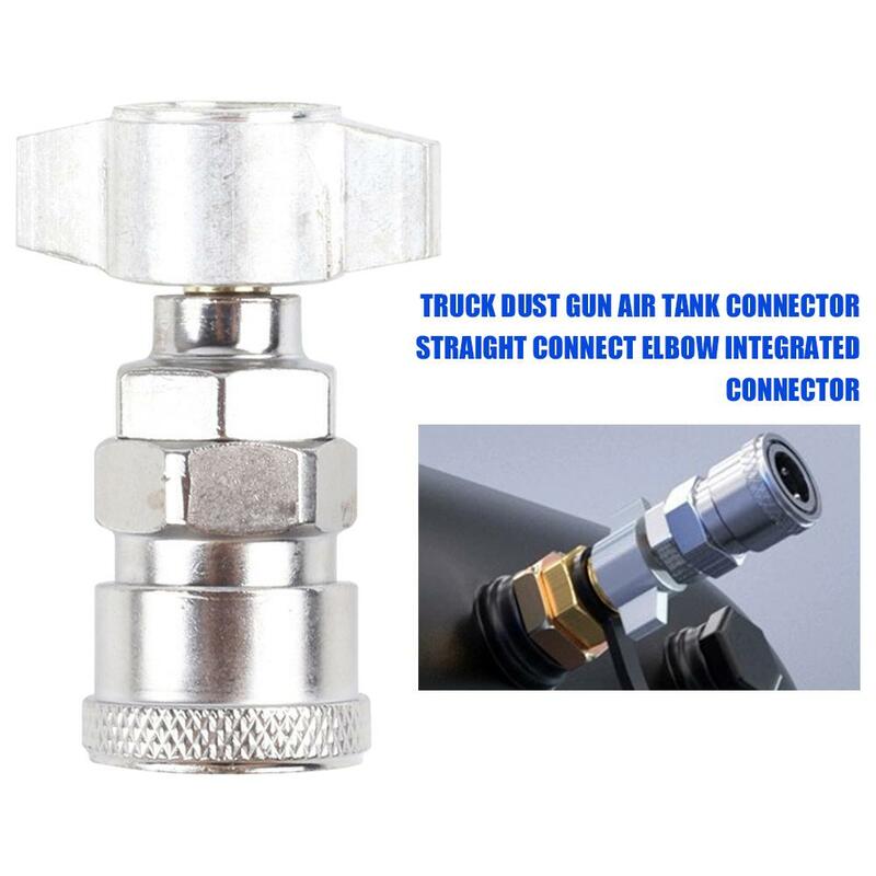 Konektor tangki udara lurus menghubungkan siku terintegrasi truk konektor debu pipa silinder senapan katup masuk konektor penyimpanan K0I2