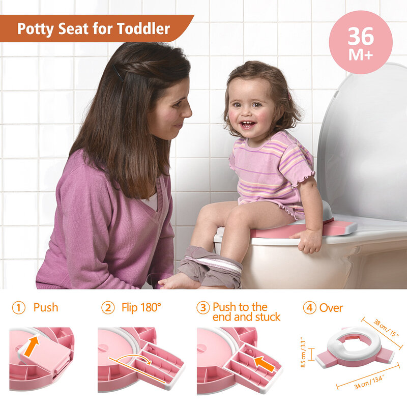 Assento Potty Portátil Dobrável para Crianças, Viagem WC, Treinamento, Infantil, Potties de Emergência com Sacos Grátis, Meninos, Meninas, Criança, Criança