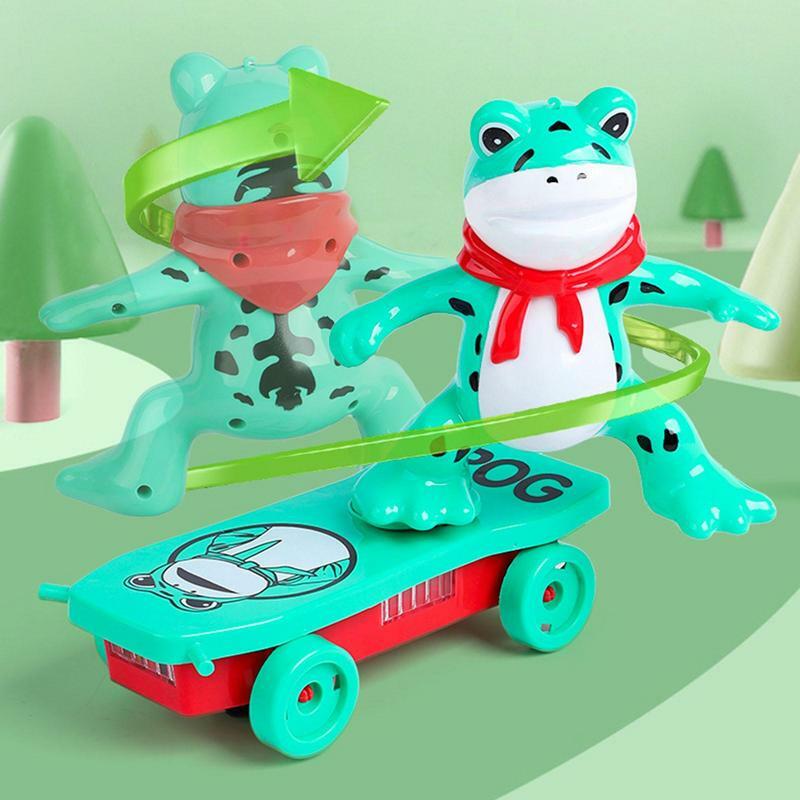 Electric Skateboard Toy Electric Cartoon Stunt Skateboard Toy Cartoon Balance Bike Toy Interactive Educational Stunt Scooter Toy