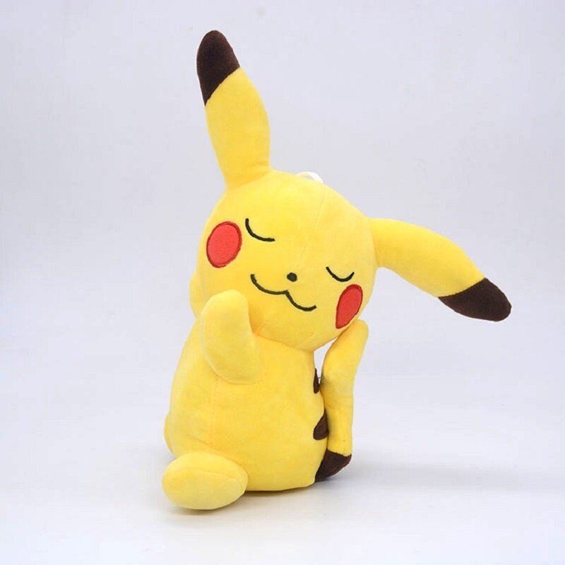 Pokemon 20-25Cm Anime Figuur Pikachu Slapen Schattige Schreeuw Nieuwe Pluche Poppen Huisdier Gevulde Model Hanger Speelgoed Kinderen Kerstcadeaus