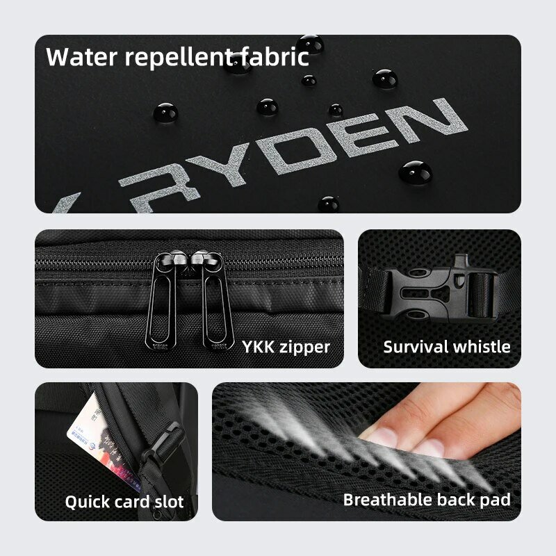 MARK RYDEN Plecak biznesowy dla mężczyzn Wodoodporny i podróżny plecak na laptopa z ładowaniem USB, pasuje do 17-calowego laptopa i sprzętu technicznego