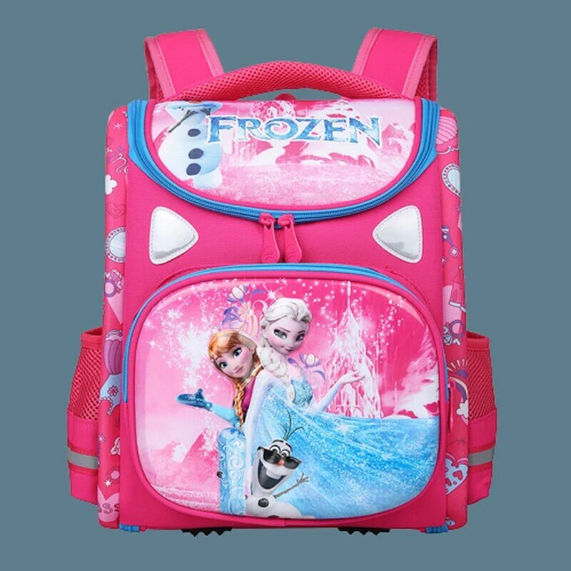 New Disney Spider Man Frozen Mermaid Cartoon Backpack Elementary School Students Large Capacity Waterproof Breathable Schoolbag