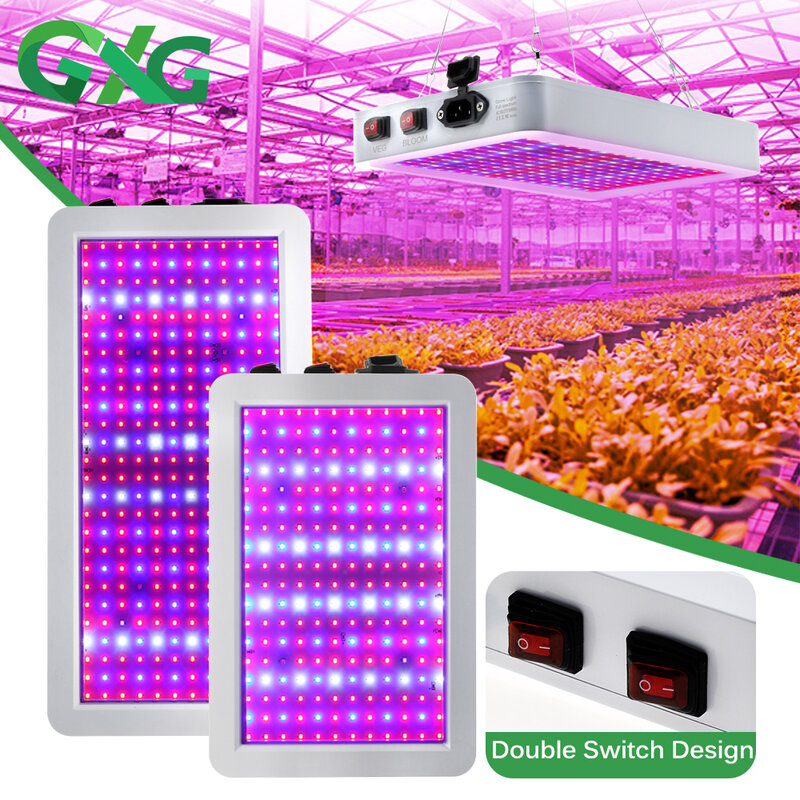 30W 45W świecąca roślina pełne spektrum 100-277V oświetlenie LED do uprawy IP65 wodoodporny Phytolamp dla rośliny doniczkowe VEG/BLOOM podwójny przełącznik