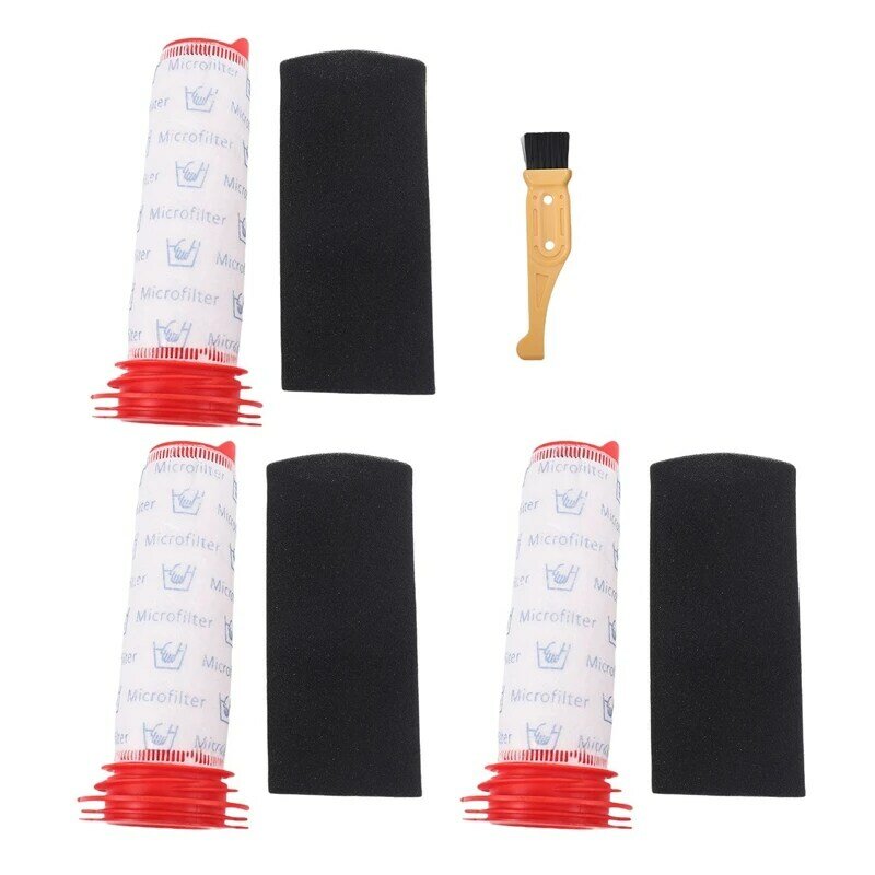 3Pack Replacement Main Stick Filter + Foam Insert Set For  Athlet Cordless Vacuum Cleaner
