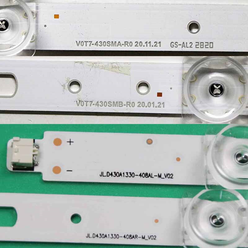 Kits LED Barras de TV JL.D430A1330-408AL Retroiluminação Tira R-M_V02 V0T7-430SMA D3 _ CFM _ L R5(1) B-R0 Bandas LM41-00885A Fita