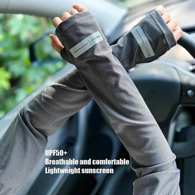 Unisex Cooling Arm Sleeves Hand Protector Cover Sports Running Anti-UV Sun Protection Outdoor Men Fishing Cycling Sleeve Scarf