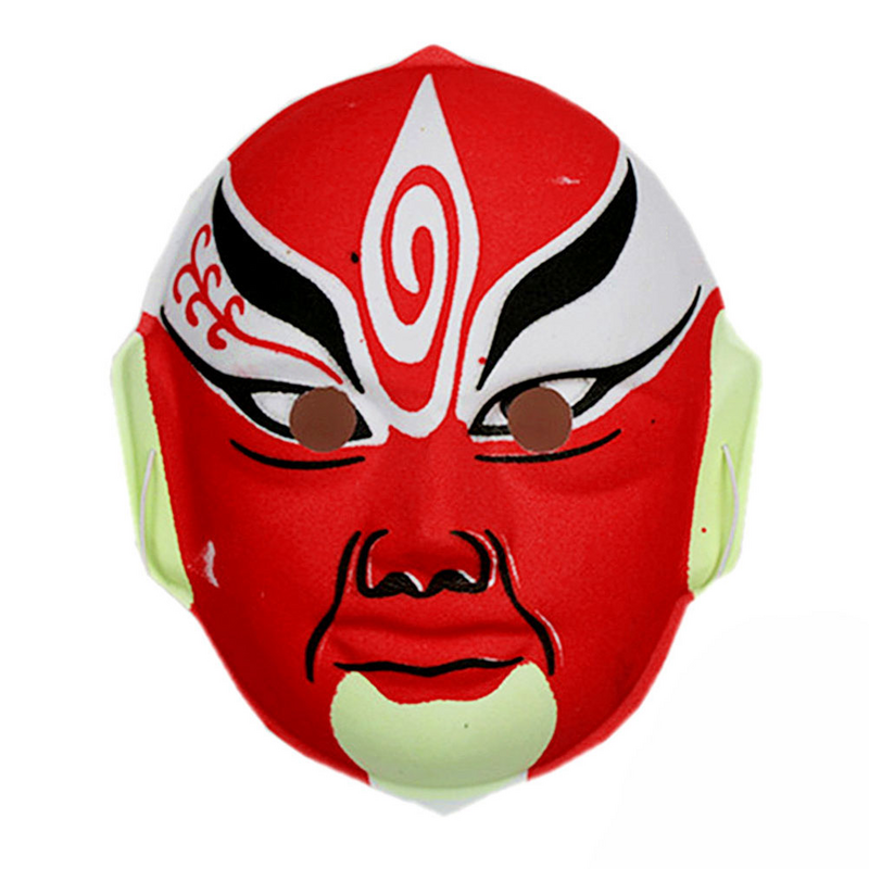 12 stücke Beflockung chinesische Oper Gesichts masken Performance Cosplay Requisiten Party liefert (zufälliger Stil)
