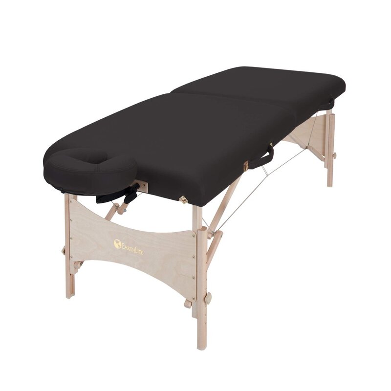 Tragbarer Massage tisch-Klappbarer Physiotherapie-/Stretching-Tisch, harter Ahorn, überlegener Komfort inkl. Gesichts wiege & Trage tasche