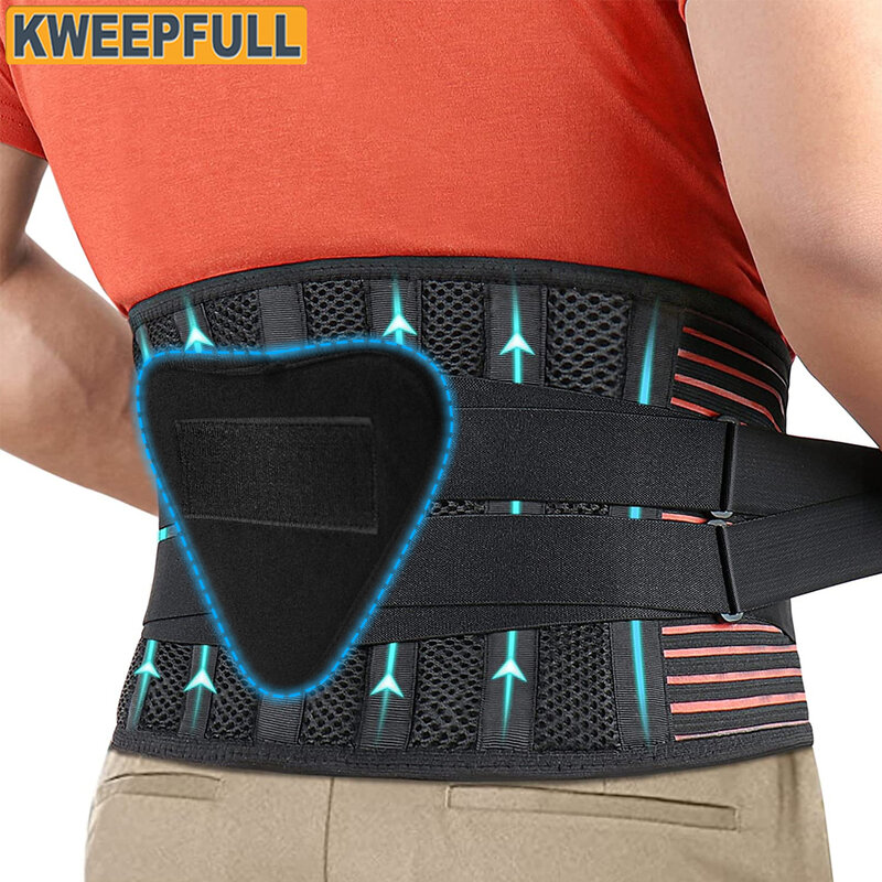 Back Support Belt for Back Pain Relief with Lumbar Pad, Lower Back Brace for Men Women, Anti-skid Lumbar Support for Sciatica