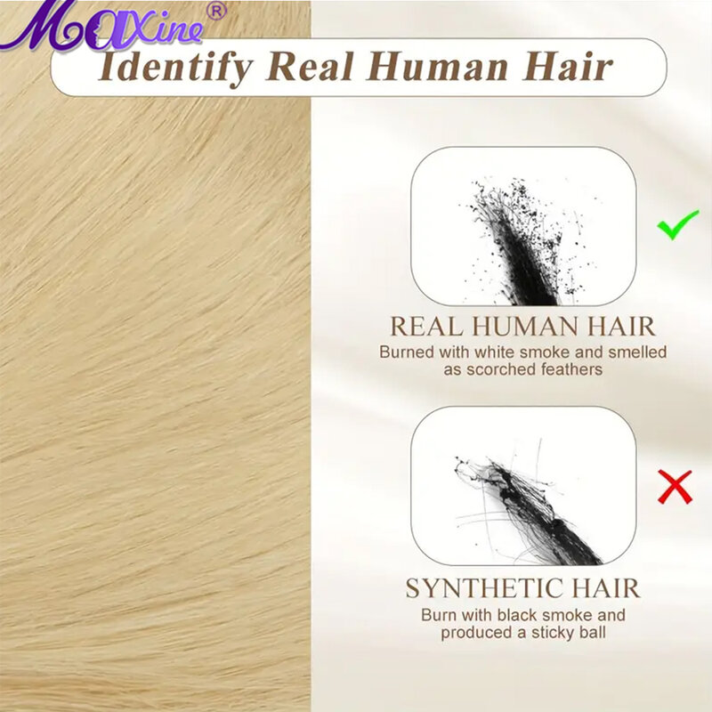 Maxine-Extensions de Cheveux Naturels Lisses Remy pour Femme, Micro Boucle, Lien, Micro Perle