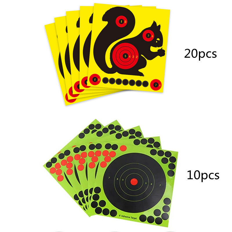 30Pcs Ronde Doel Pasters Schieten Stickers 8 Inch Zelfklevende Voor Jacht Schieten Targe Pistool Geweren Voor Schieten Training