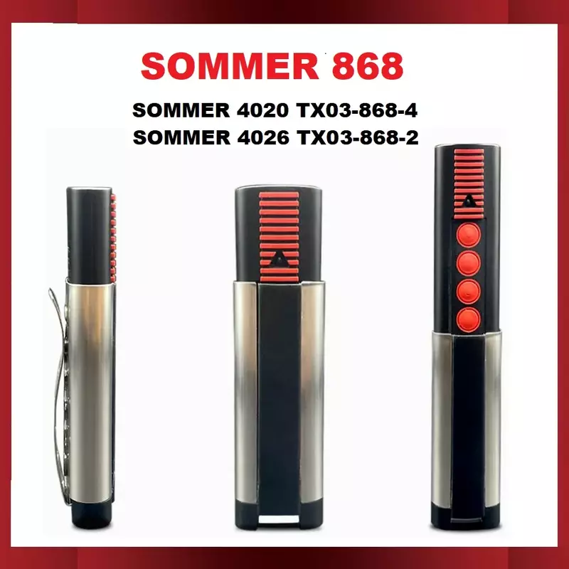SOMMER 4020 TX03-868-4 4026 4031 Garage Door Remote Control 868MHz Handheld Transmitter For SOMMER APERTO 4025 4021 Gate Opener
