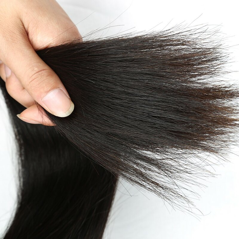 Double Drawn Human Hair Bundles Brazilian Hair Weave Bundles Straight Bundles Virgin Raw Remy Hair Extensions For women