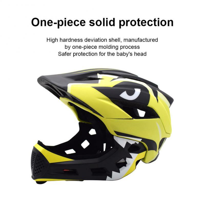 Lixada Kids Detachable Full Face Helmet Children Sports Safety Helmet for Cycling Skateboarding Roller Skating Helmet
