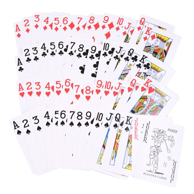 54 cartões clássico padrão jogo de mesa de poker jogando cartão de poker jogo de mesa de jogo de cartão de jogo coleção de entretenimento produtos do navio da gota