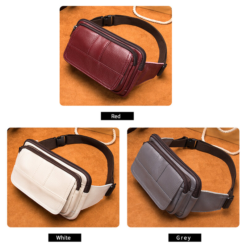 MVA Men's Waist Bag Leather Male Fanny Pack Men's Belt Bag for Man Belt Pouch Phone Hip Bum Bags Belts Travel Waist Packs 8966